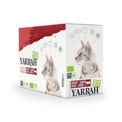Yarrah Filets mit Rind in Soße im Pouch für Katzen