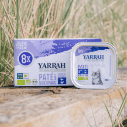 Yarrah Paté Multi-Pack Huhn/Truthahn mit Aloe Vera für Katzen