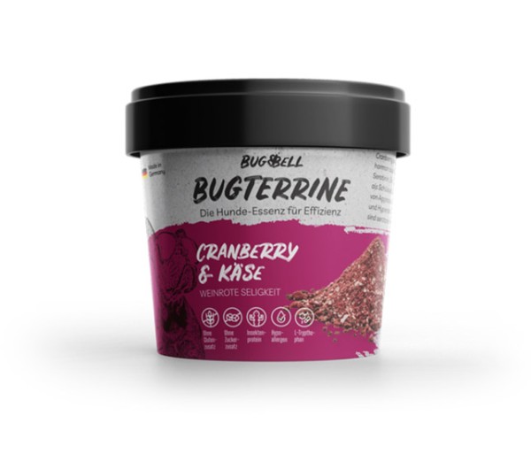 BugTerrine Weinrote Seligkeit Cranberry & Käse (Nassfutter als Instantprodukt)