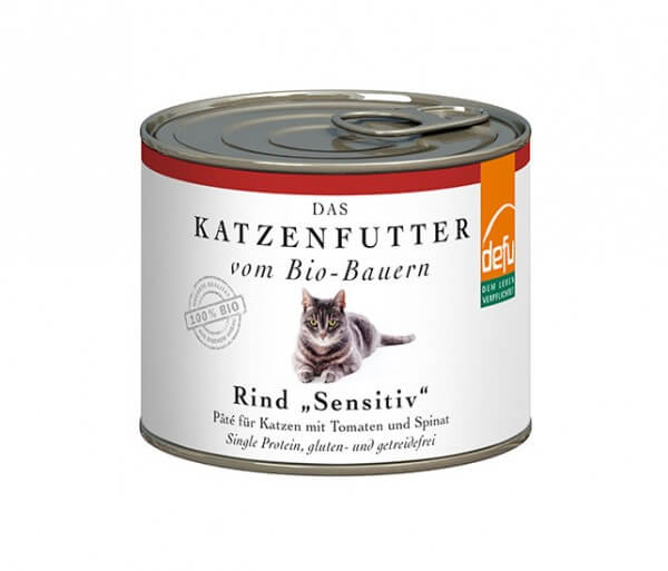 Defu Rind "Sensitive" Pâté für Katzen Zucchini und Karotte