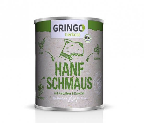 Gringo Hanf-Schmaus 100 % bio-veganes Dosenfutter für Hunde kaufen