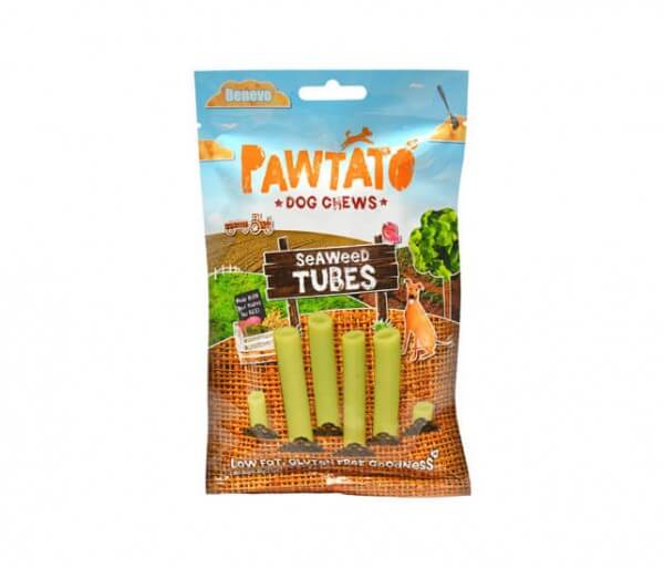 Benevo Pawtato Seaweed Tubes veganes Hundeleckerli / Snack für Hunde 90 g