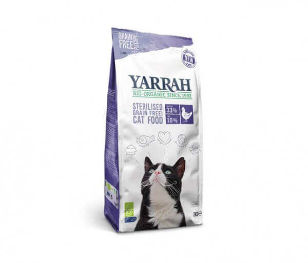 Yarrah Trockenfutter Grain-Free für sterilisierte Katzen